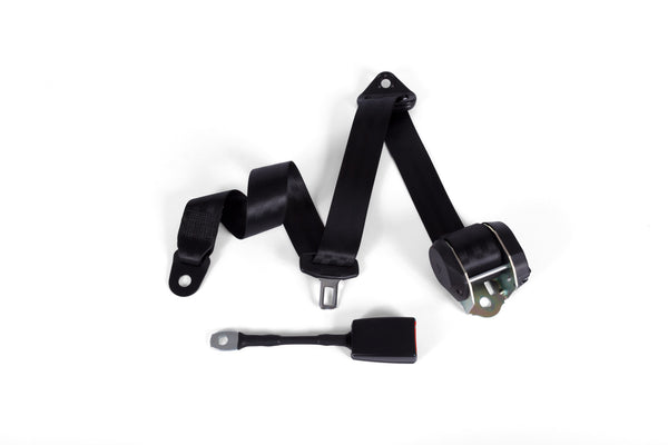 3 Point Retractable Seat Belt With 12" End Release Cable Buckle