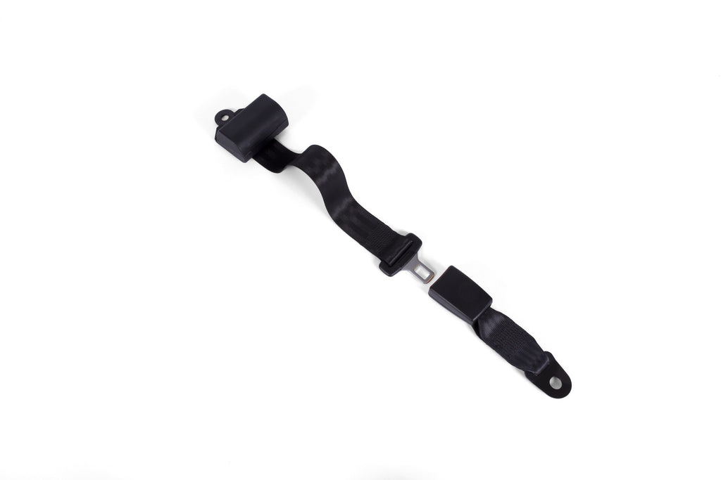 2-Point compact retractable seat belt with buckle