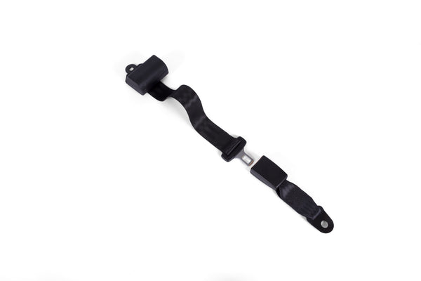 2-Point compact retractable seat belt with buckle