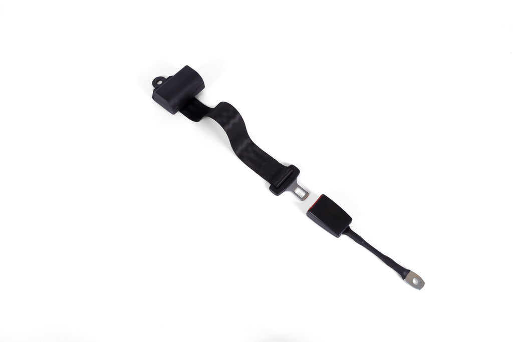 2-Point compact retractable seat belt with buckle