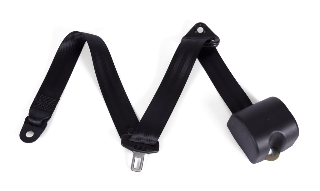 3 Point retractable seat belt with electric buckle