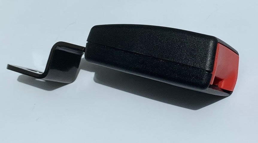 7 inch seatbelt buckle with offset metal bracket - OEM Seatbelts